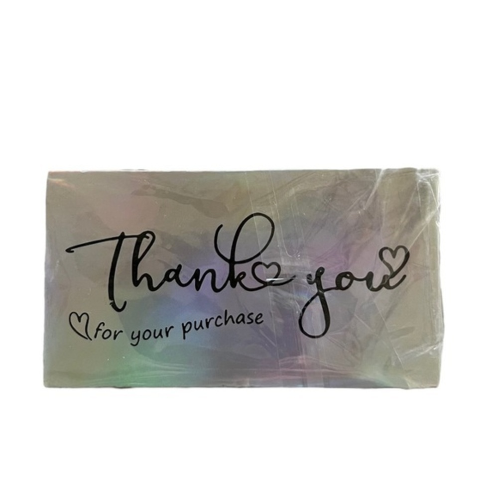 NEW -‎ Thank You Business Cards - Holographic - Hearts - 50 Cards